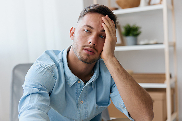 depressed young man