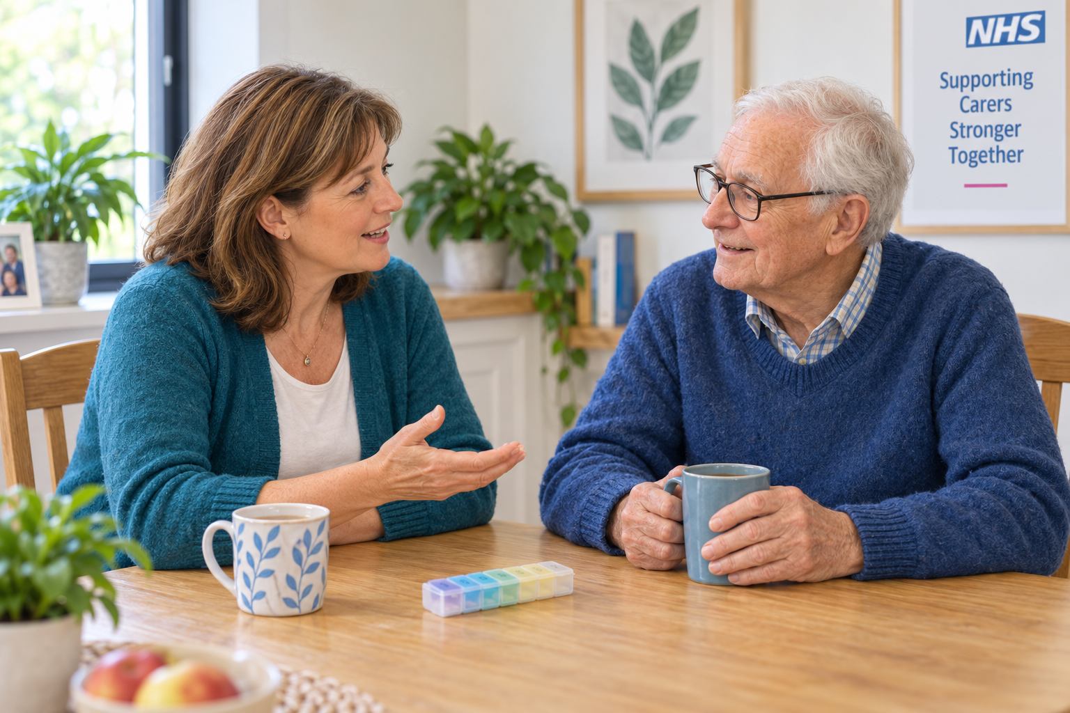 Carer with elderly person
